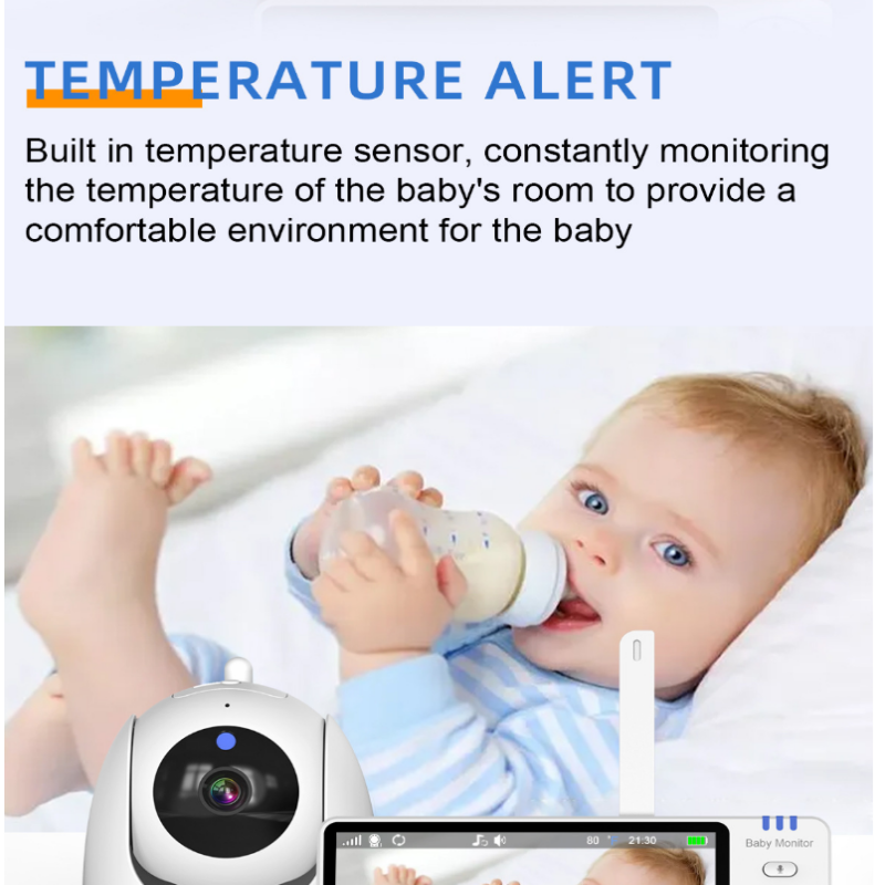 Baby Nursery Camera - 5 Inch Screen Wireless Video Baby