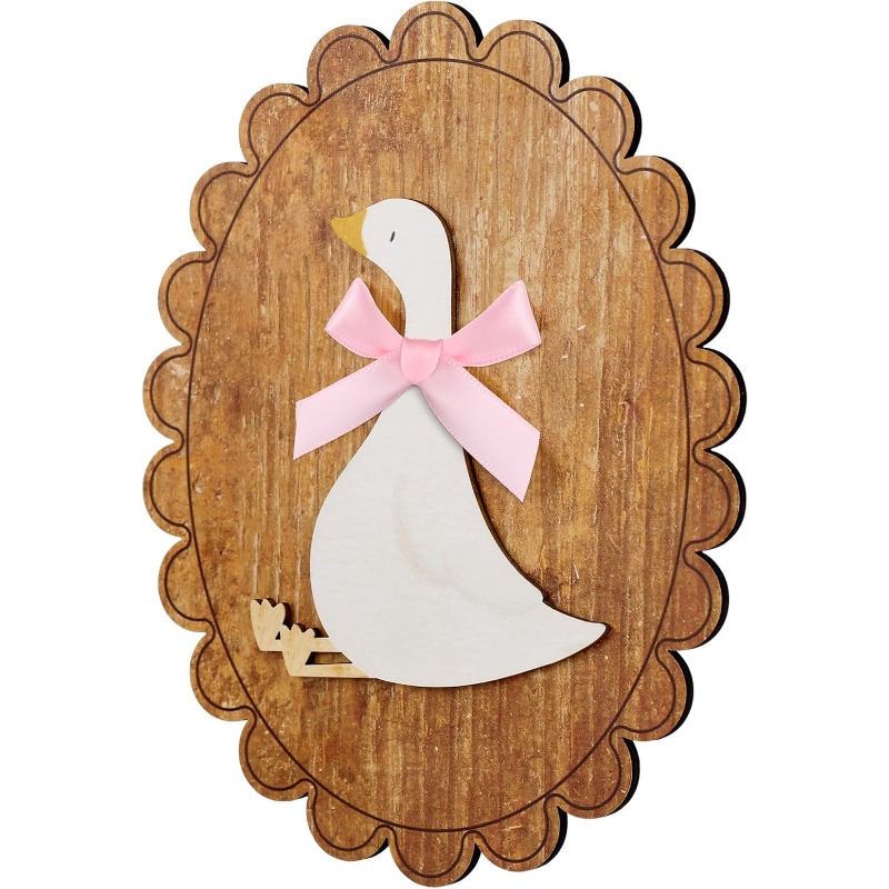 Baby Nursery Vintage - Whimsical Vintage Wooden Goose Wall Art
