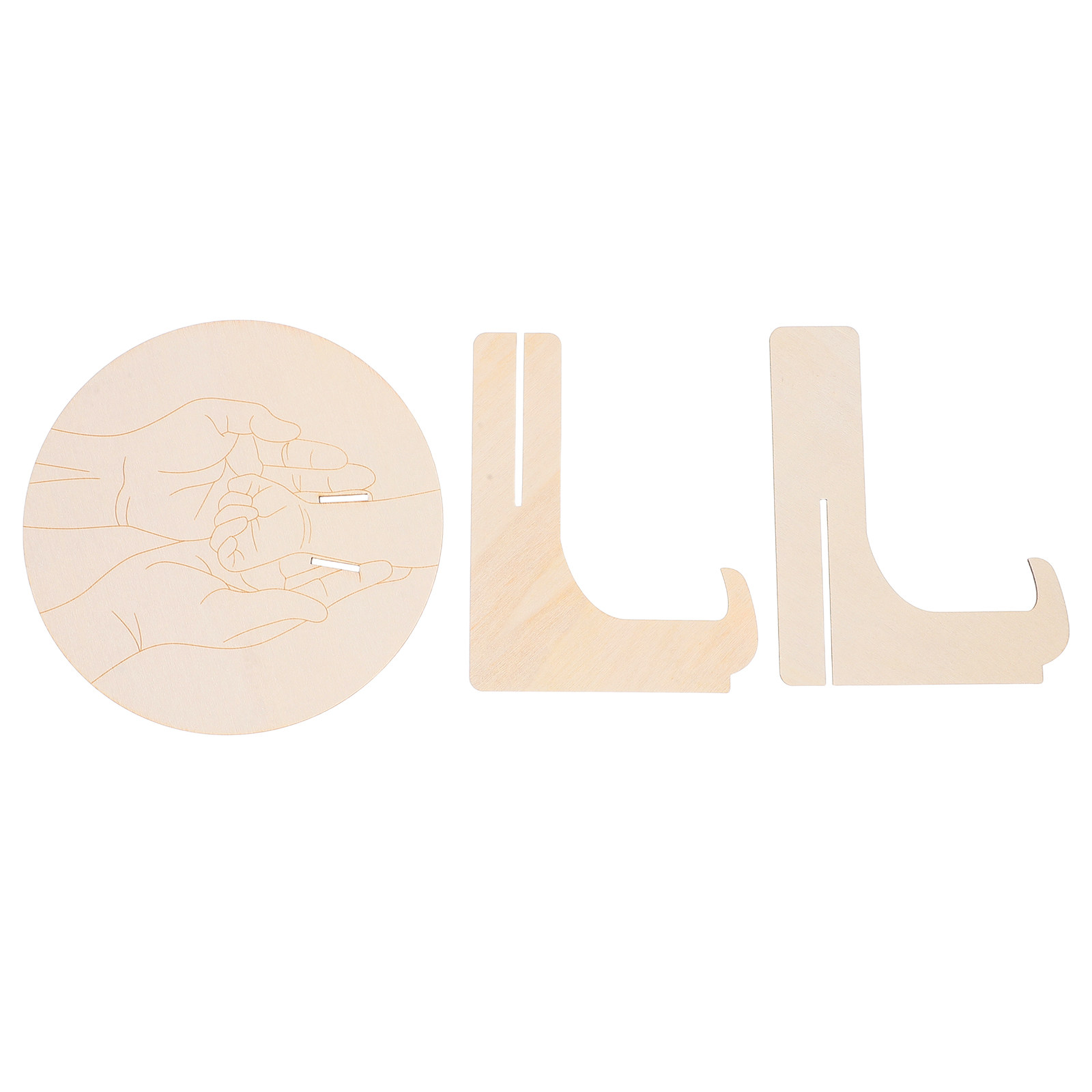 Baby Nursery In Hospital - 1Set Engraved Round Wooden Baby Birth