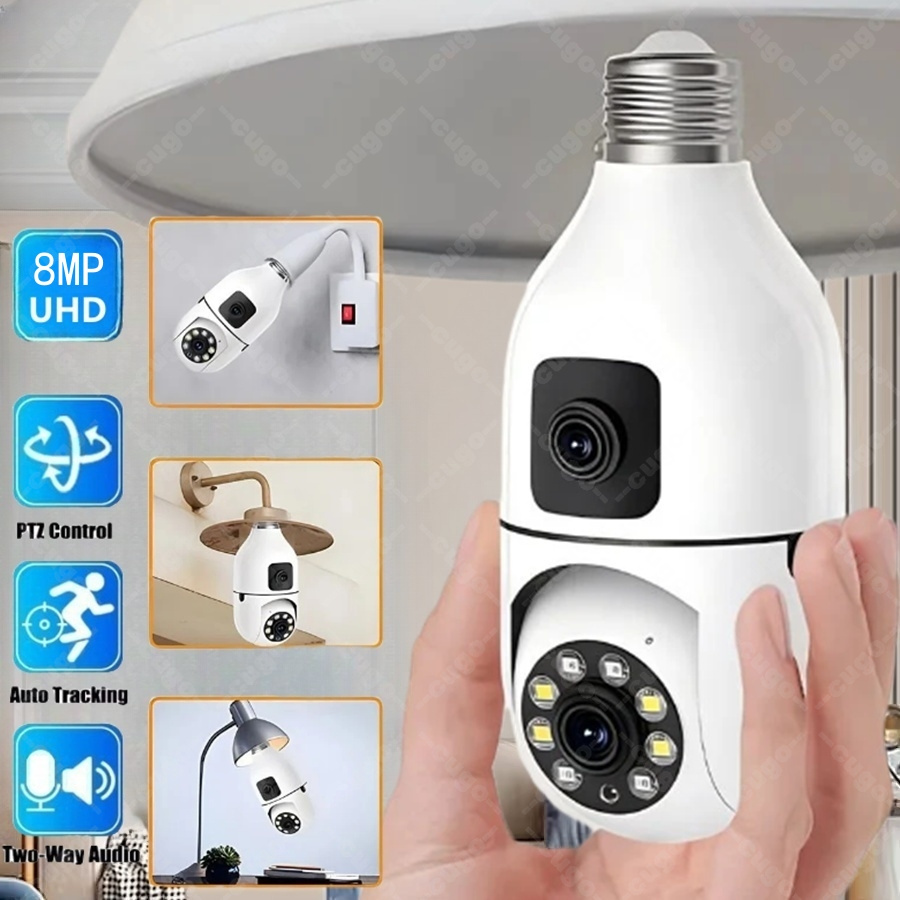 Baby Nursery Camera - E27 Bulb Surveillance Security Camera 8MP