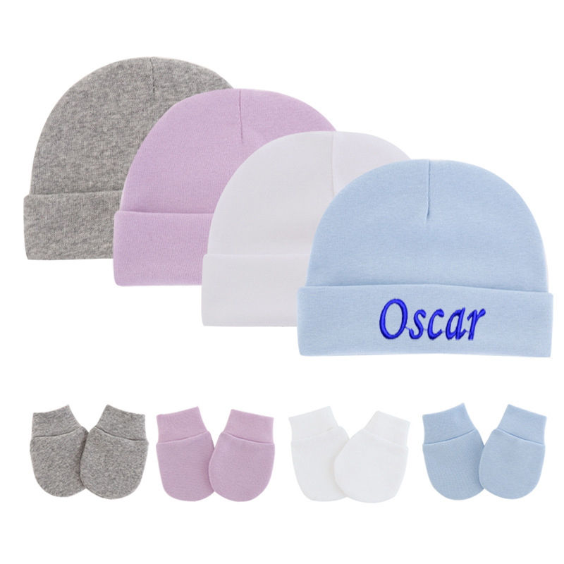 Baby Nursery Embroidery - Custom Embroidery Name Newborn Baby Beanies
