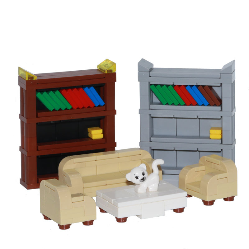 Baby Bookshelf Small - City Action Figures Furniture Set Toys