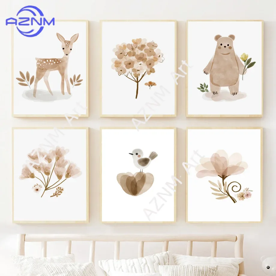 Baby Nursery Neutral - Boho Nursery Wall Art Canvas -