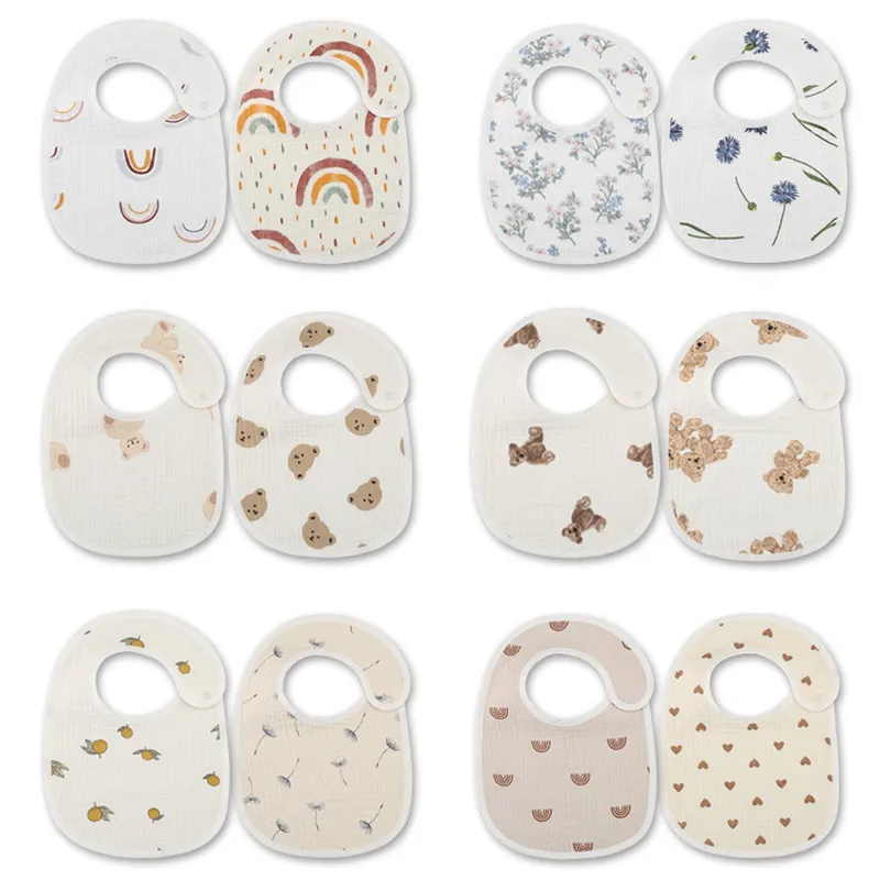 Baby Nursery Set - 2pcs/set Waterproof Baby Bibs Cotton Infant