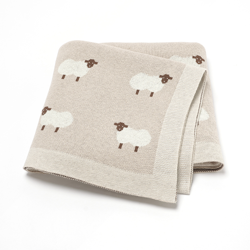 Swaddle Blanket Muslin - Cute Sheep Print Muslin Newborn Baby