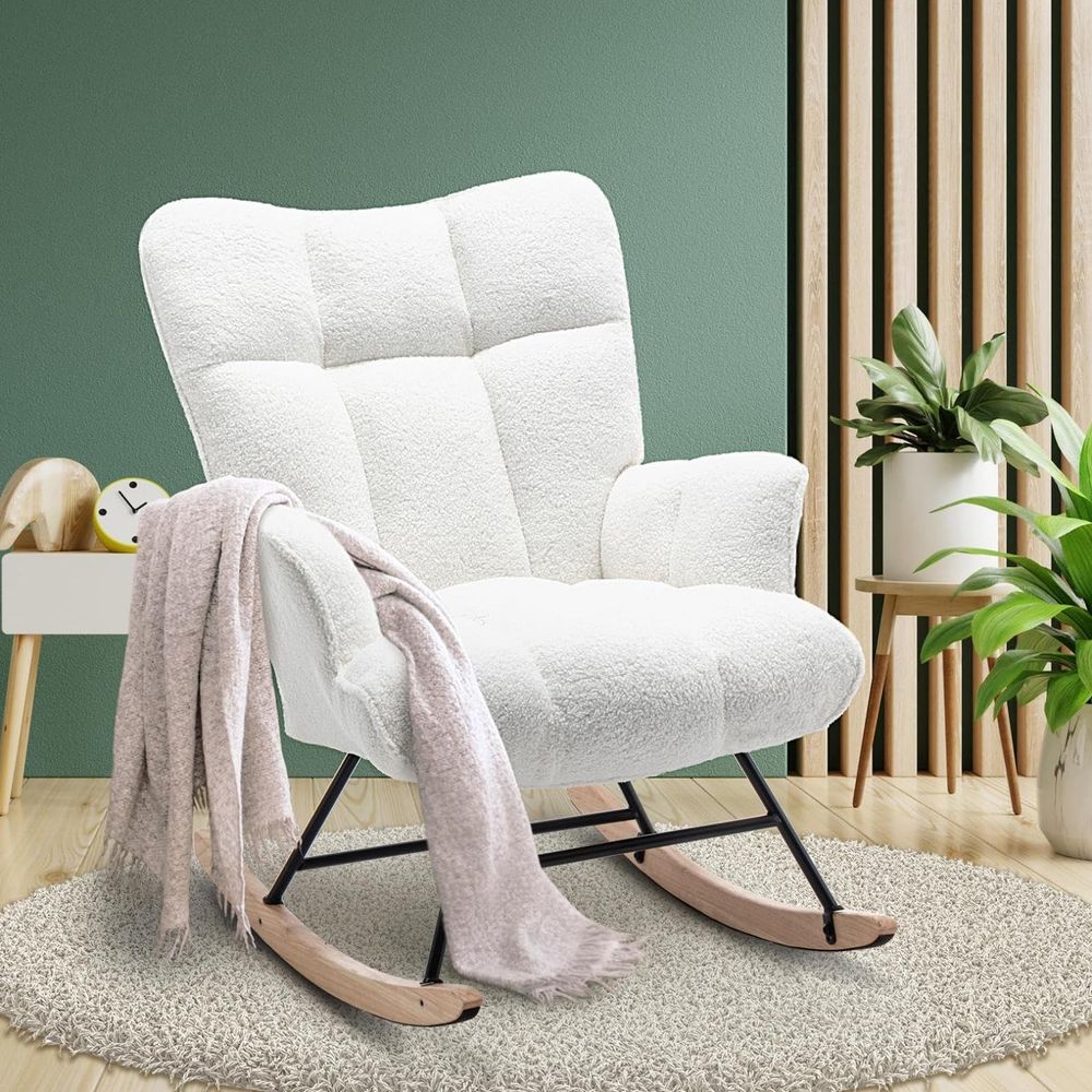 Rocking Chair Nursery - Rocking Chair Nursery Teddy Upholstered Glider