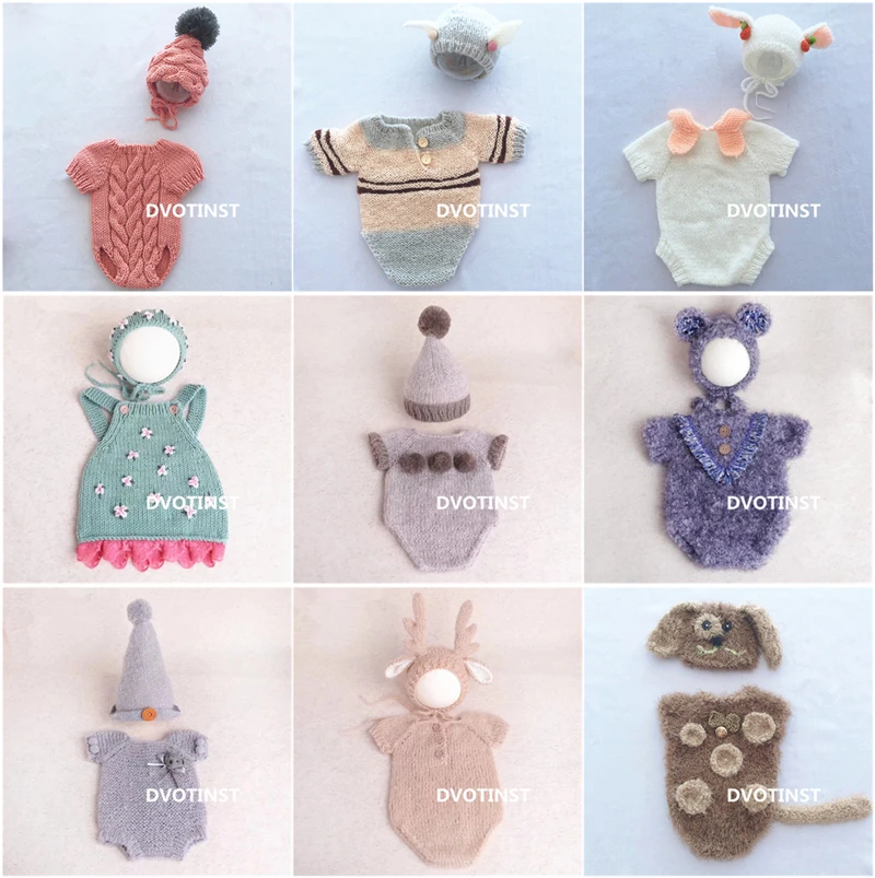 Baby Nursery Set - Newborn Baby Photography Props Crochet Knit