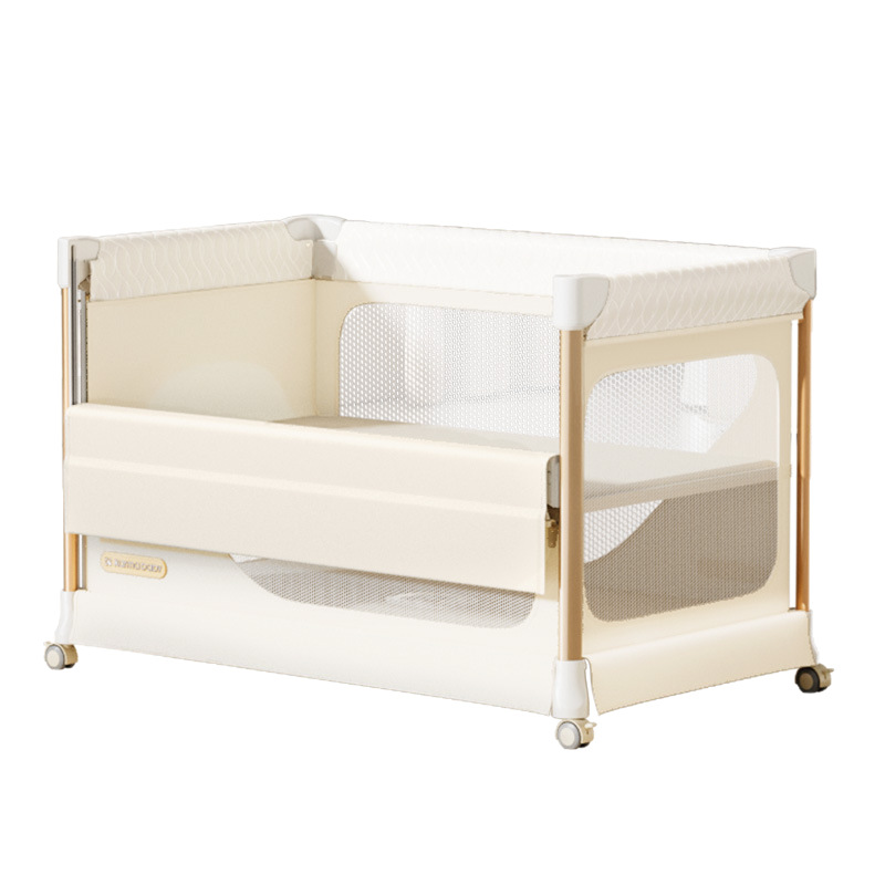 Baby Nursery With Queen Bed - Kaman Baby Crib Foldable Mobile Multifunctional