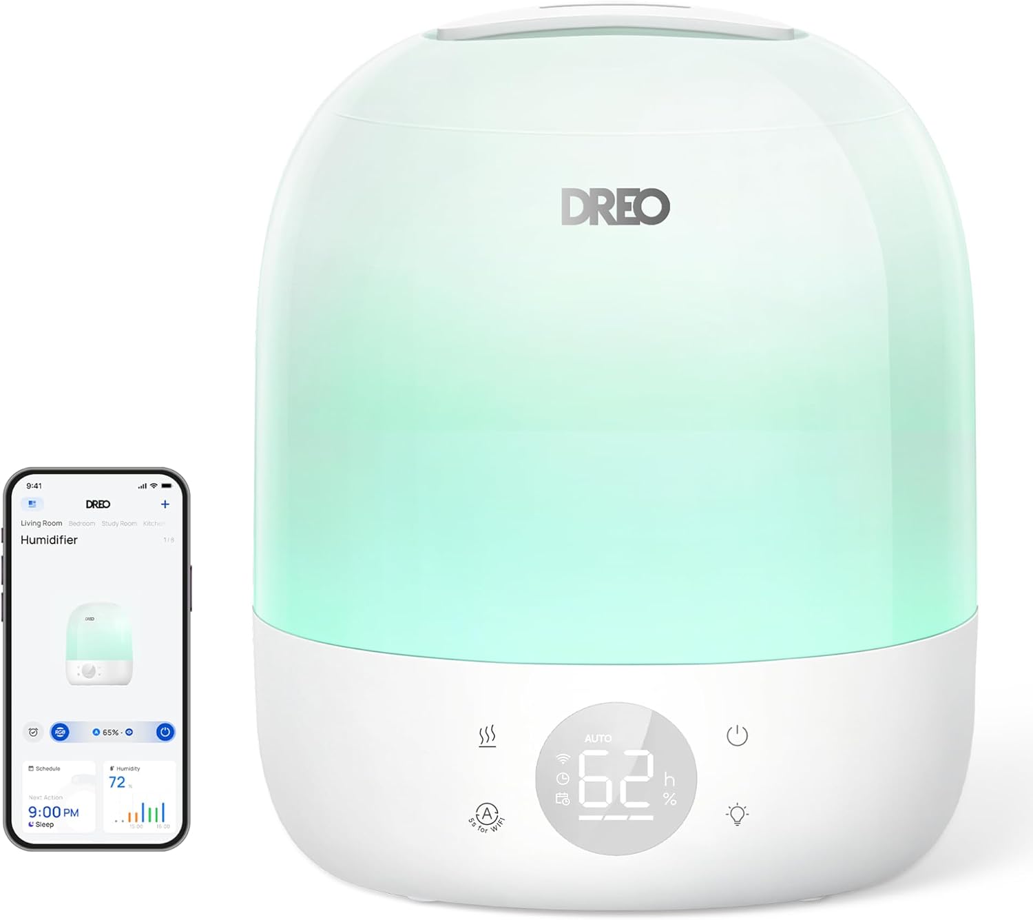 Humidifier Nursery Quiet - 30H Cool Mist Humidifier with RGB