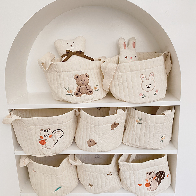 Baby Nursery Embroidery - Baby Diaper Storage Bag Toys Blocks