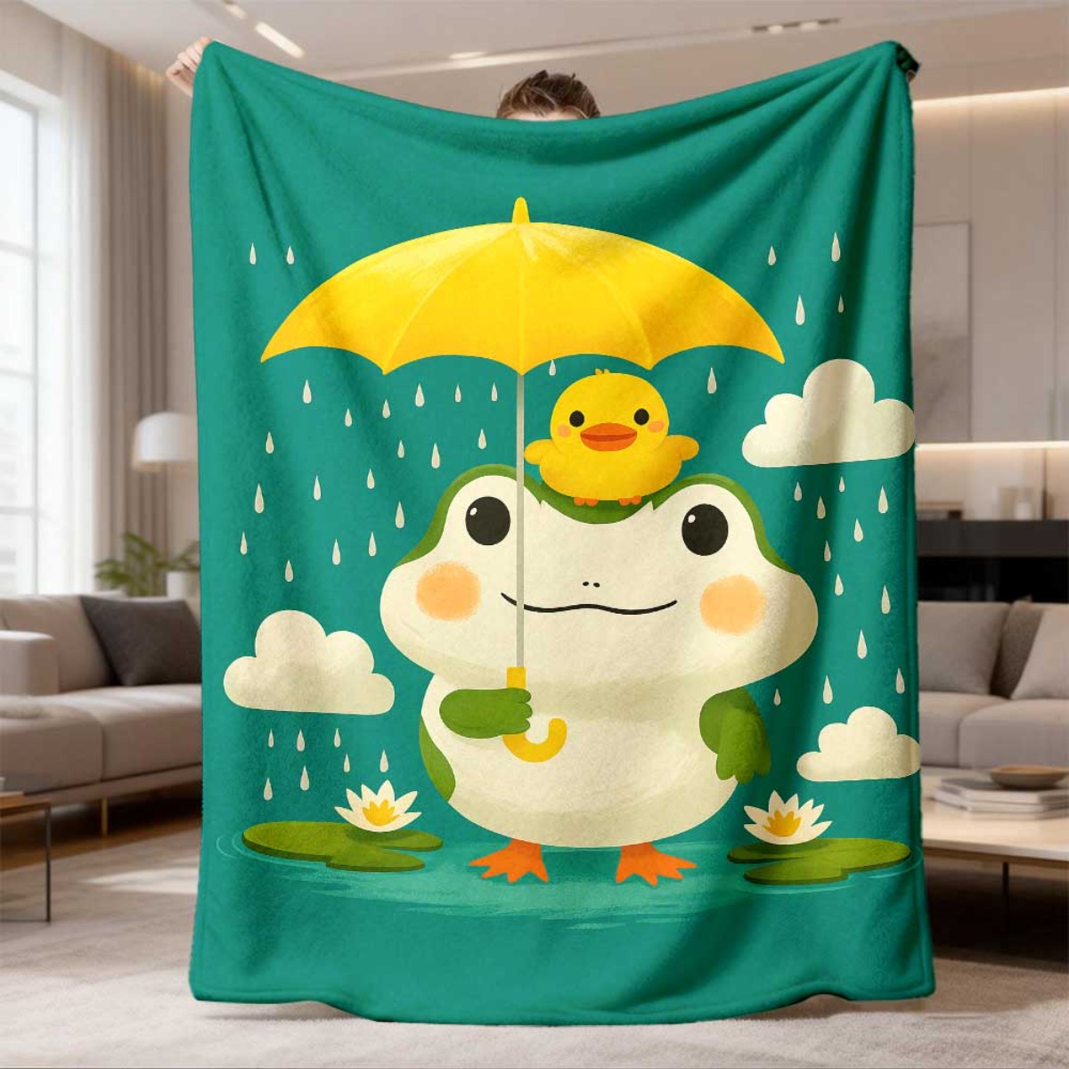 Baby Nursery In Hospital - Sweet Adorable Frog and Chick Rain