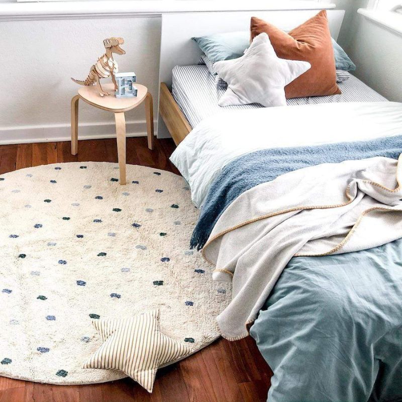 Baby Nursery Carpet - Dot Fluffy Carpet Living Room Round