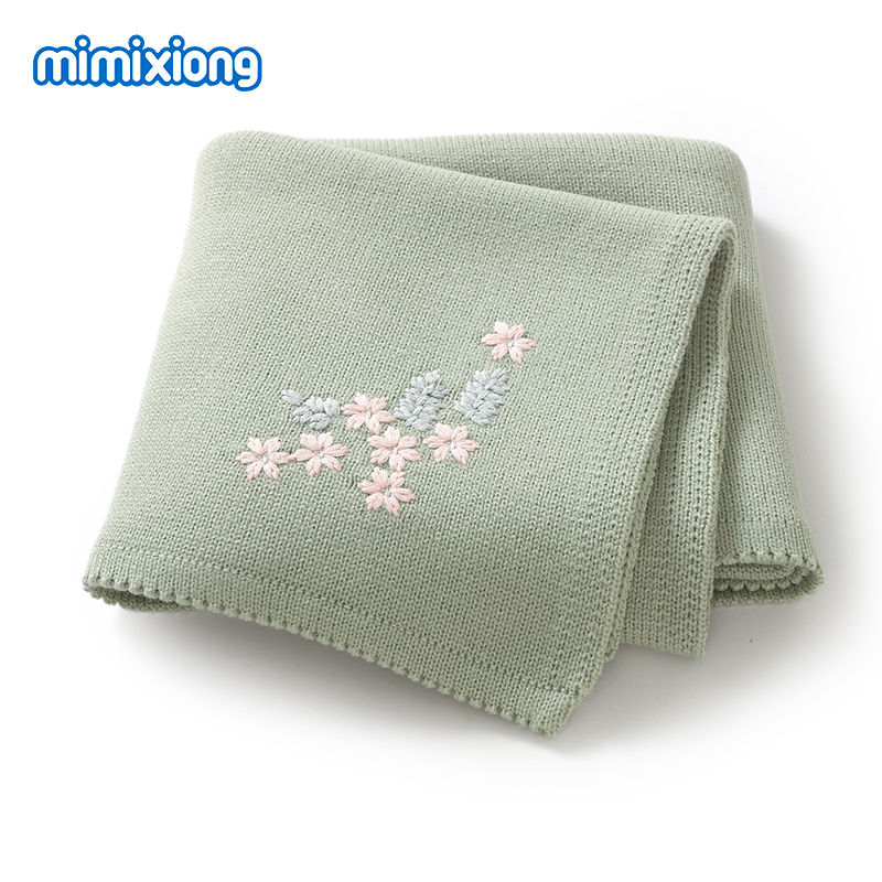 Baby Nursery Embroidery - Fashion Floral Embroideried Baby Blankets 90*70cm