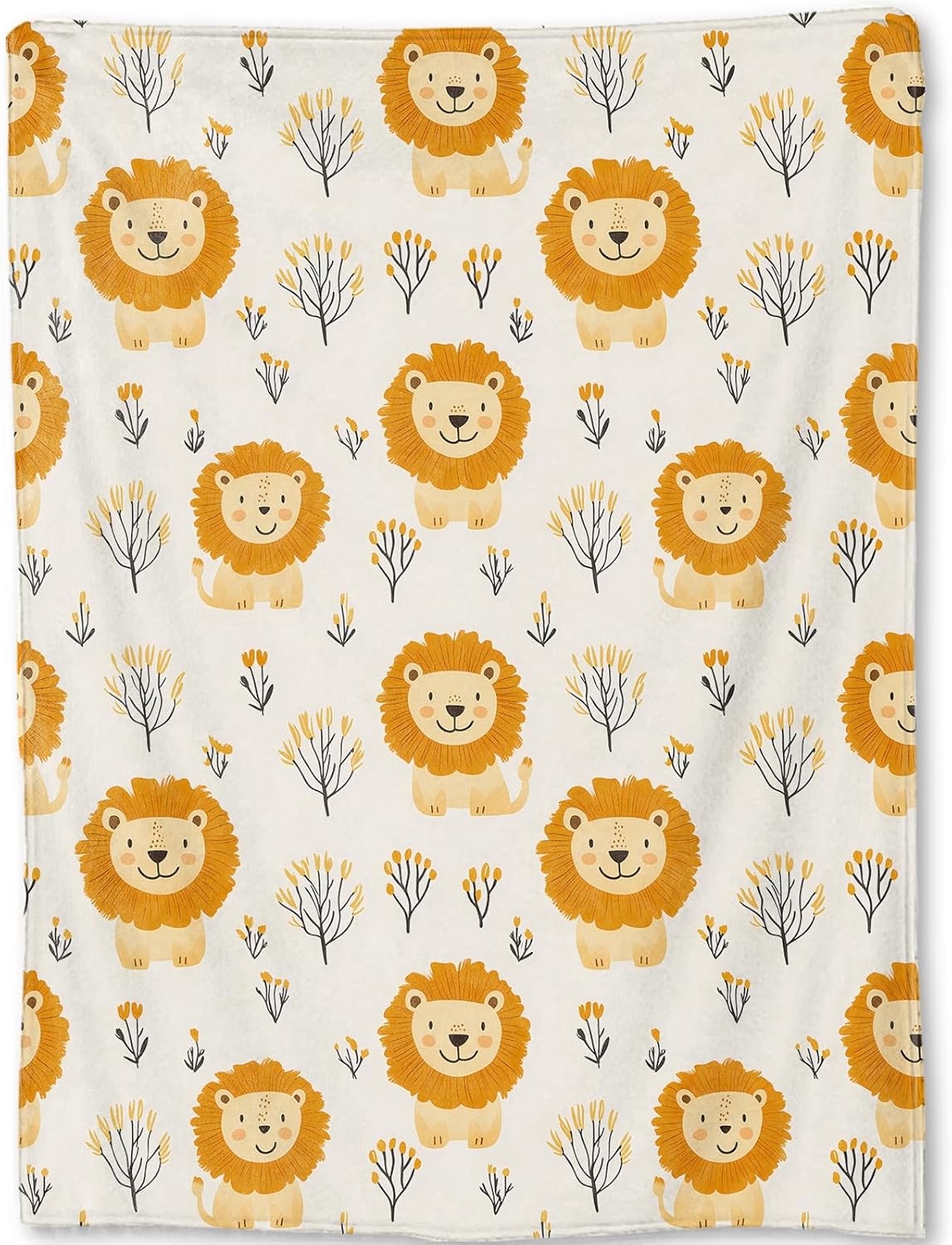 Baby Nursery In Hospital - Ultra Soft Plush Lion Pattern Throw