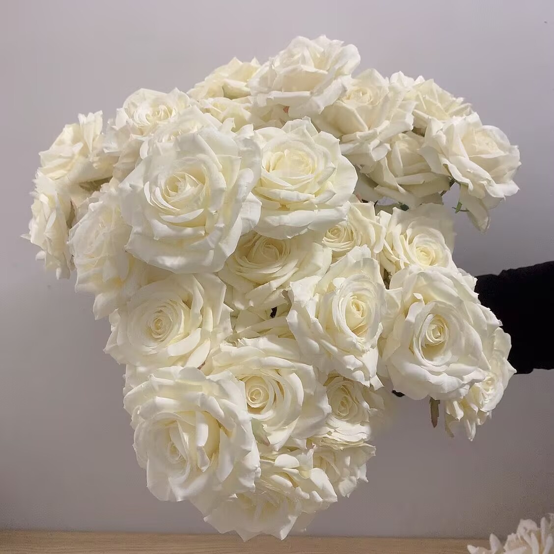 Baby Nursery Vintage - 7Heads Roses Bouquet Artificial Flower White