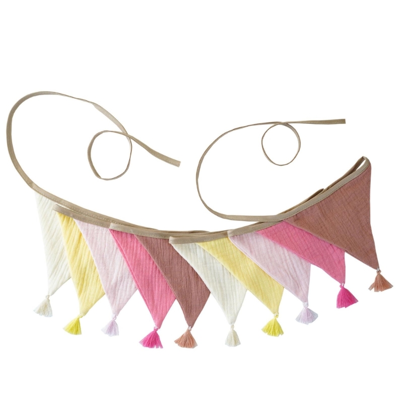 Baby Nursery Bunting - J2HD Festival Cotton Crepe Finged Bunting