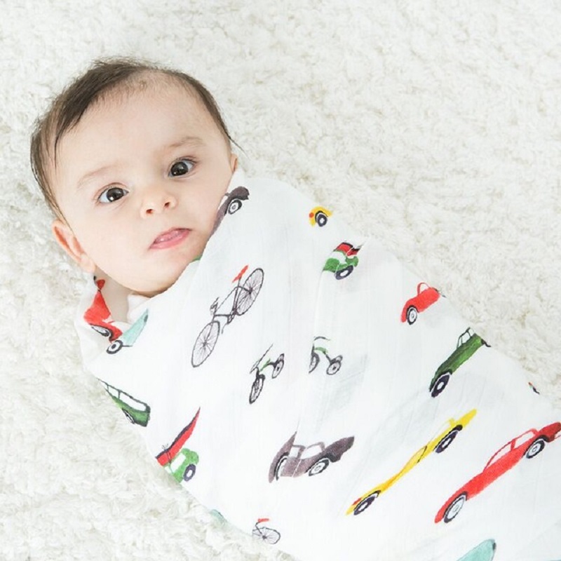 Swaddle Blanket Muslin - Car Ultra Soft 47x47 Inch Baby