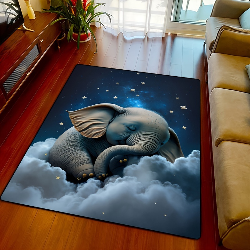 Baby Nursery Carpet - Dreamy Elephant Rug for Nursery |