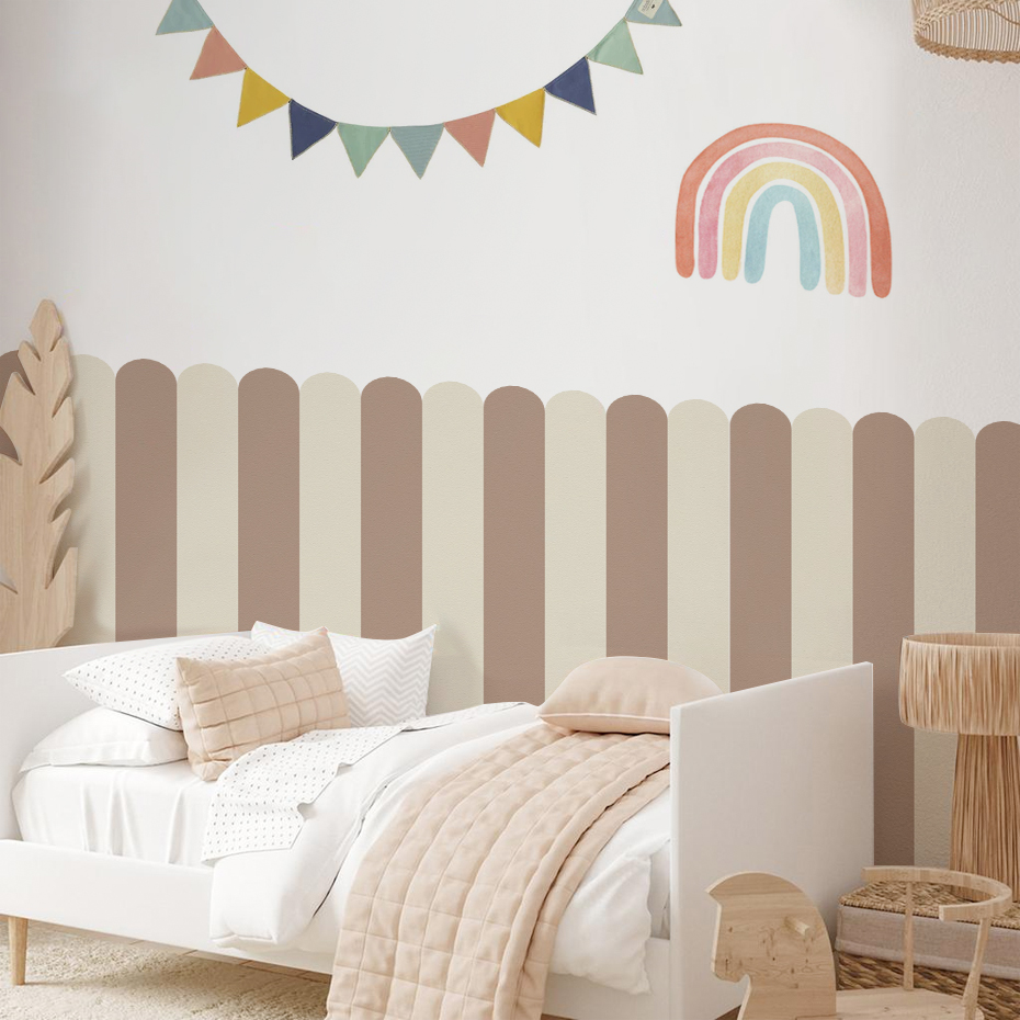 Baby Nursery Wall Decor - Multicolor Vertical Striped Arc Wallpaper Nursery
