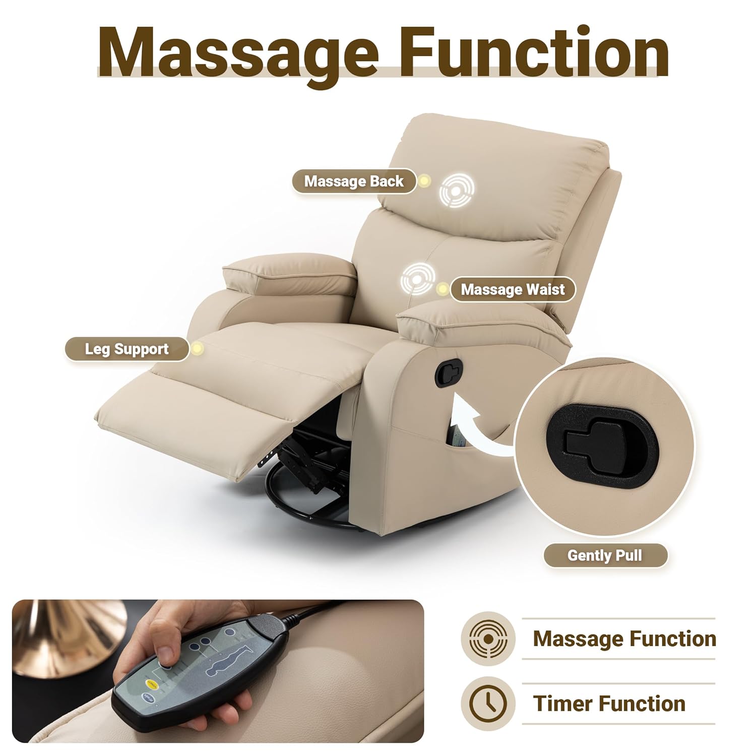 360° Swivel Rocking Massage Re - Rocking Chair Nursery review and price