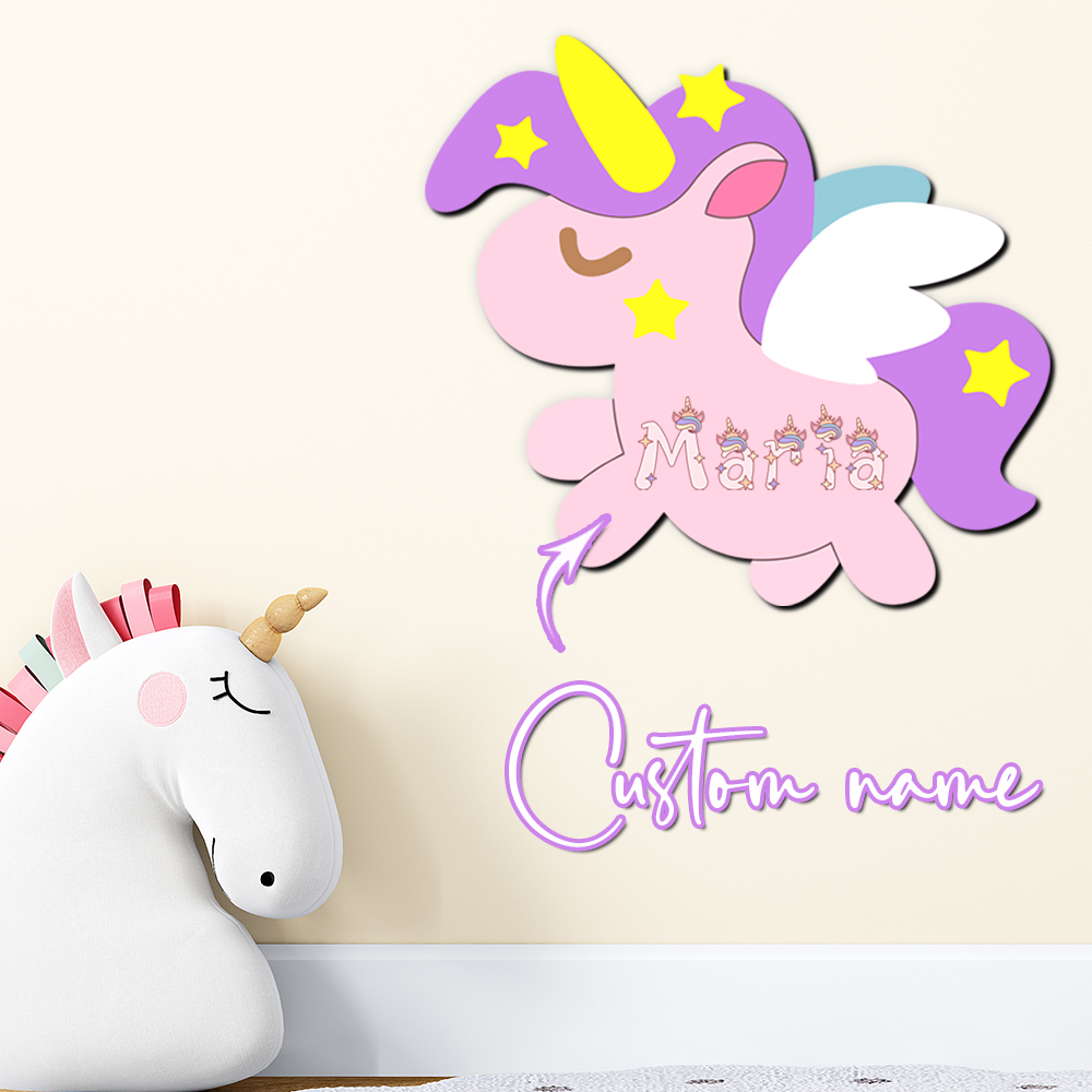 Custom Unicorn Wooden Name Sig - Baby Nursery Wall Decor review and price