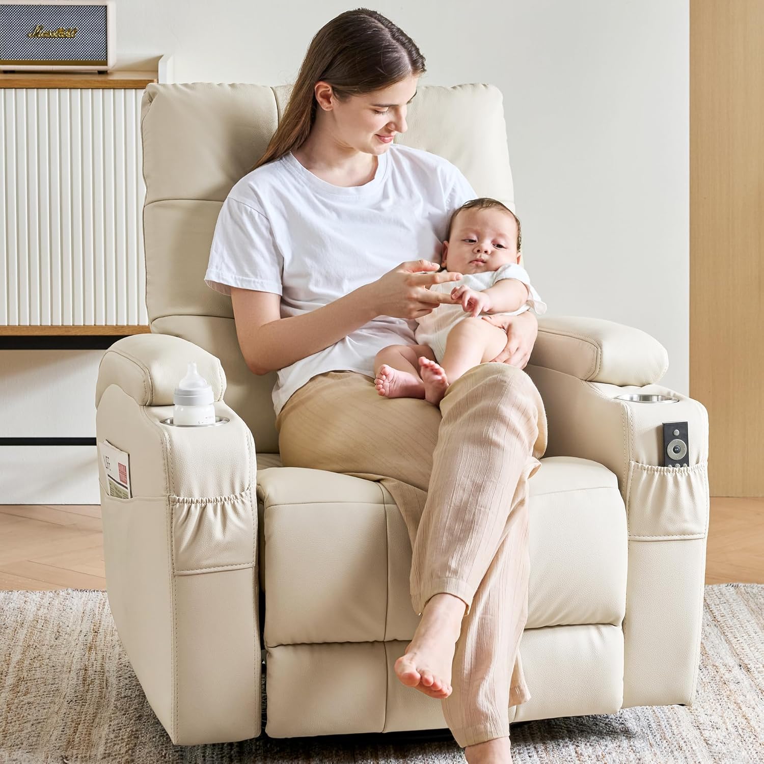 #Leather Recliner Chair, Swive - Rocking Chair Nursery review and price