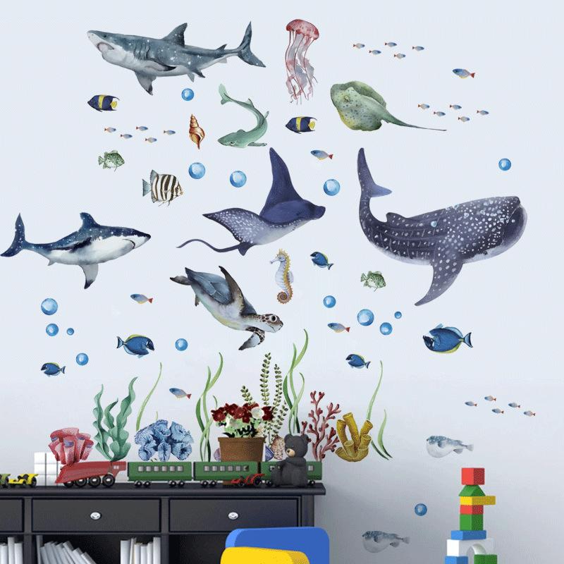 Latest Watercolor Sharks Ocean - Baby Nursery Ocean review and price