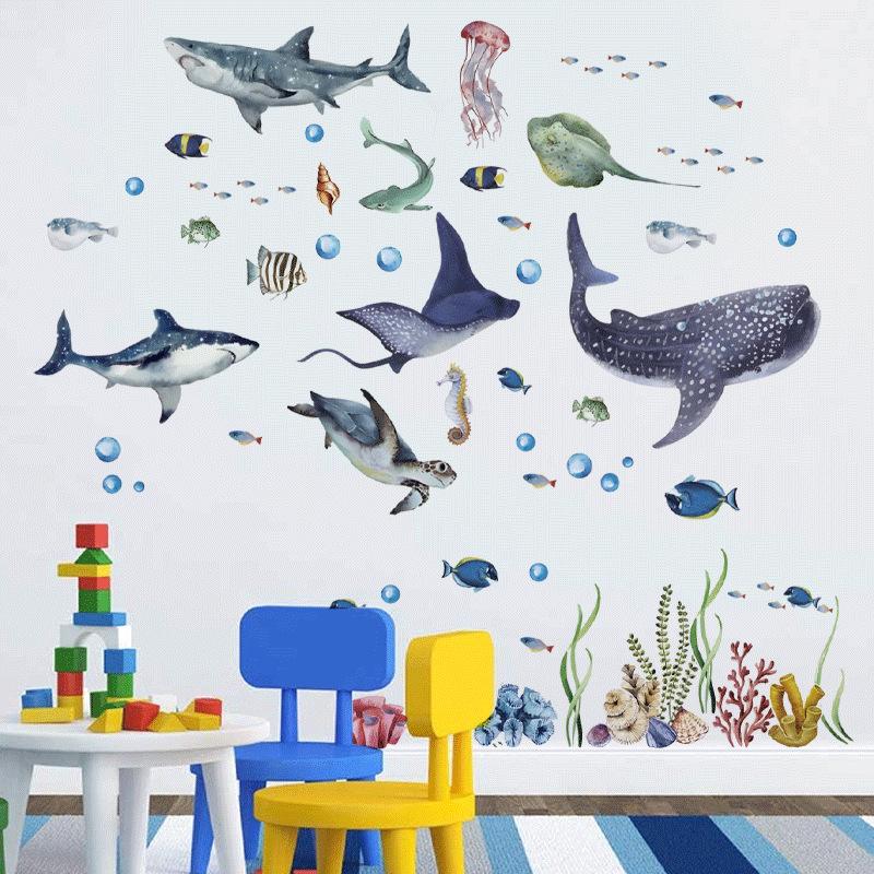 Latest Watercolor Sharks Ocean - Baby Nursery Ocean review and price