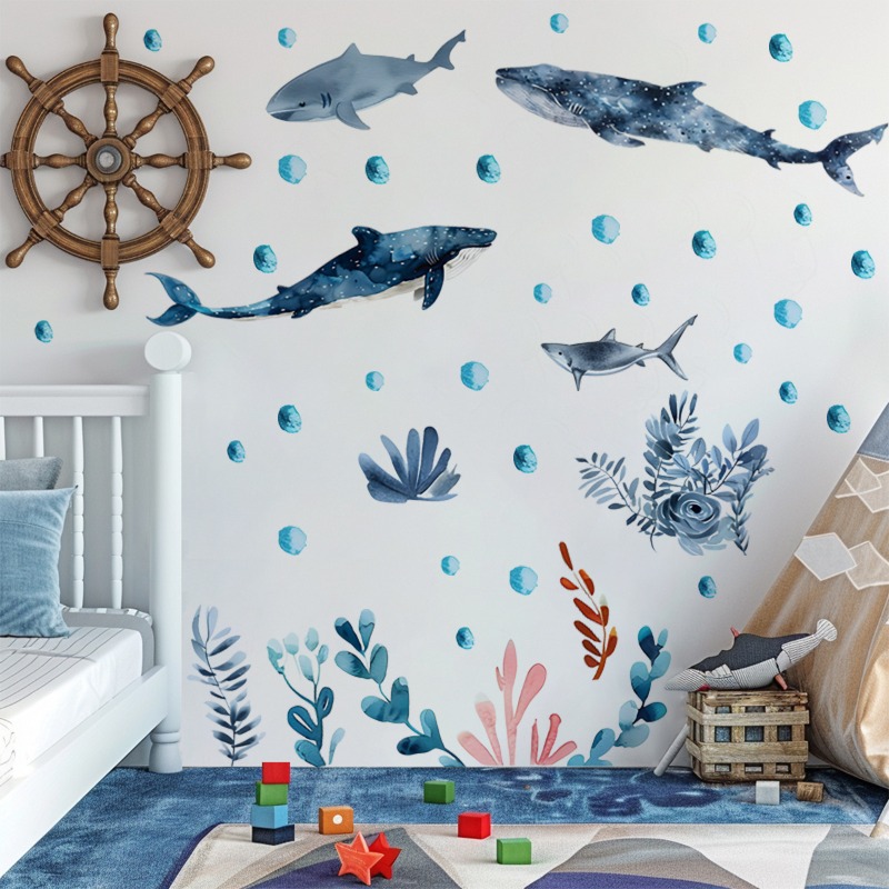 Undersea Marine Life Shark Wha - Baby Nursery Ocean review and price