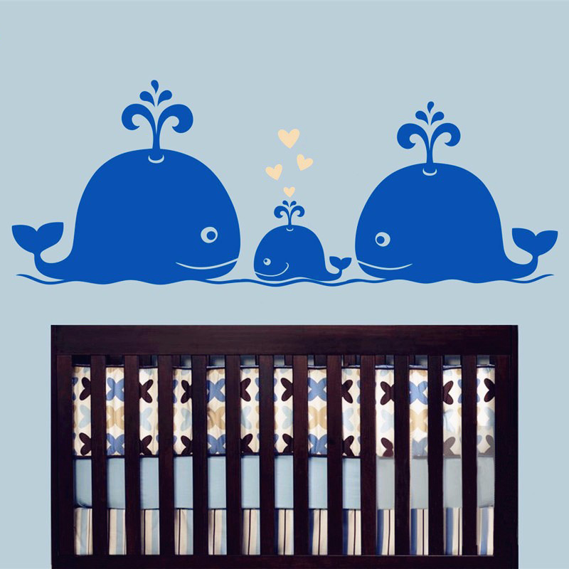 New Cute Whale Hearts Family W - Baby Nursery Vintage review and price