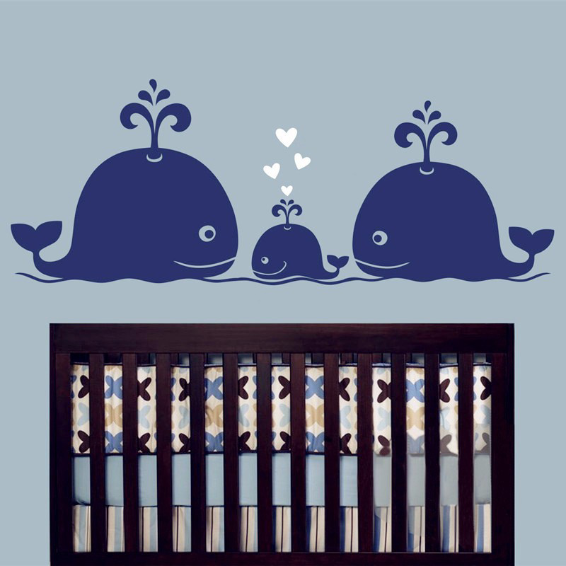 New Cute Whale Hearts Family W - Baby Nursery Vintage review and price