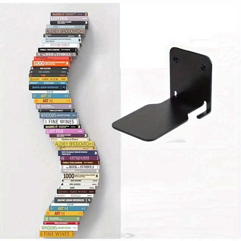 4pcs Matte Black Metal Floatin - Baby Bookshelf Small review and price
