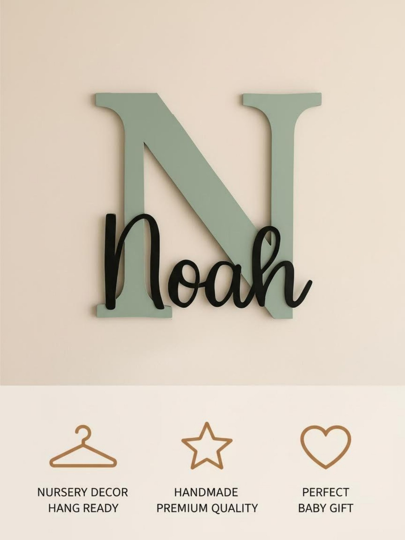 Custom Name Cloud Shaped Woode - Baby Nursery Wall Decor review and price