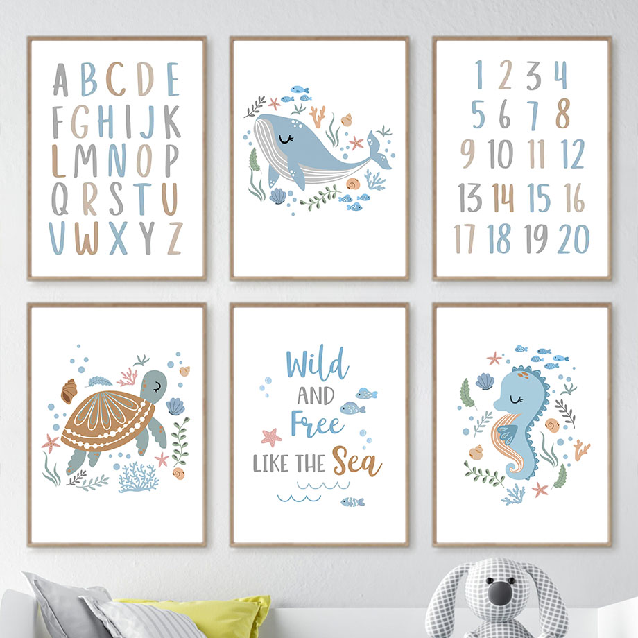 Unframe Ocean Animals Sea Turt - Baby Nursery Ocean review and price