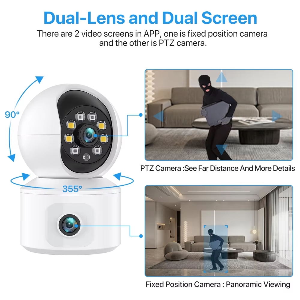6MP iCsee WiFi IP Camera Dual  - Baby Nursery Camera review and price