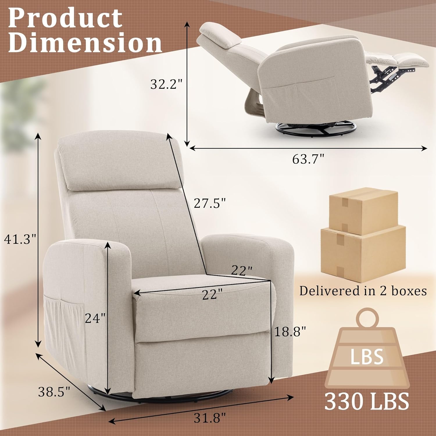 Power Recliner Chair for Adult - Rocking Chair Nursery review and price
