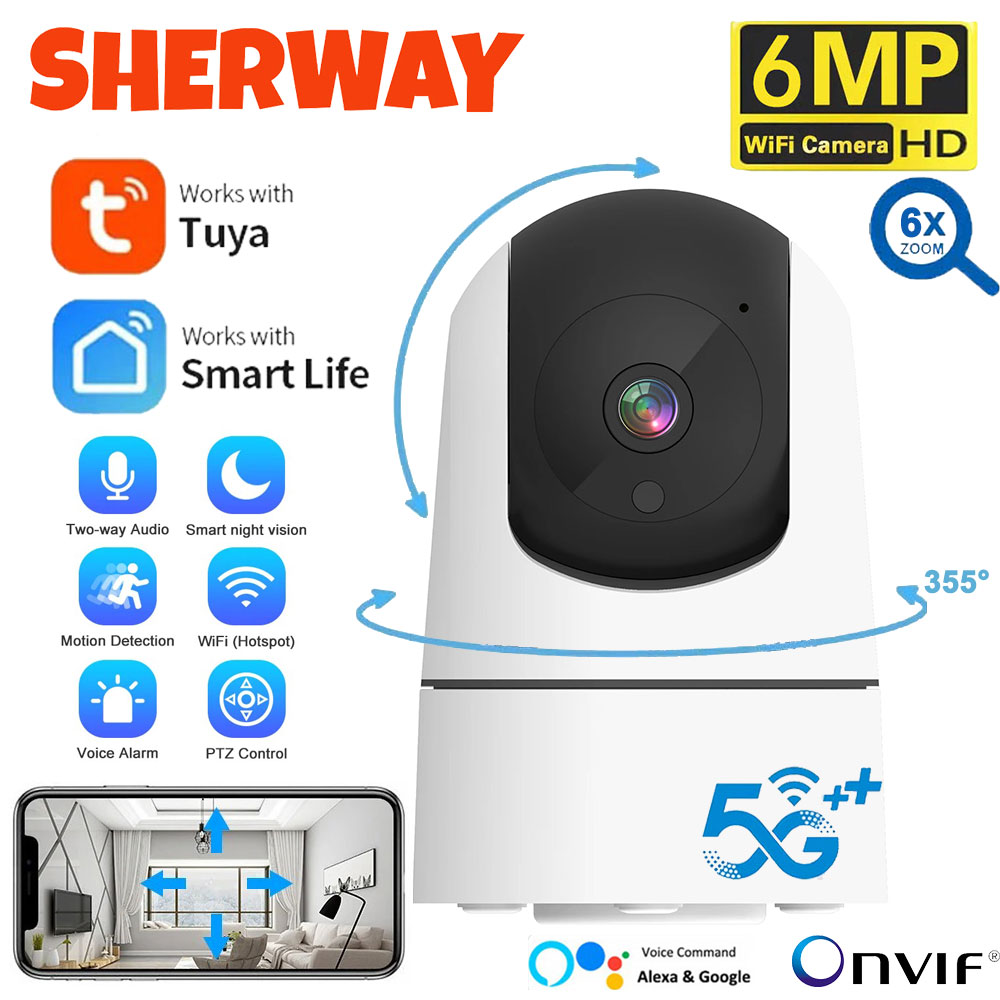 6MP WiFi Camera Tuya Smart Hom - Baby Nursery Camera review and price