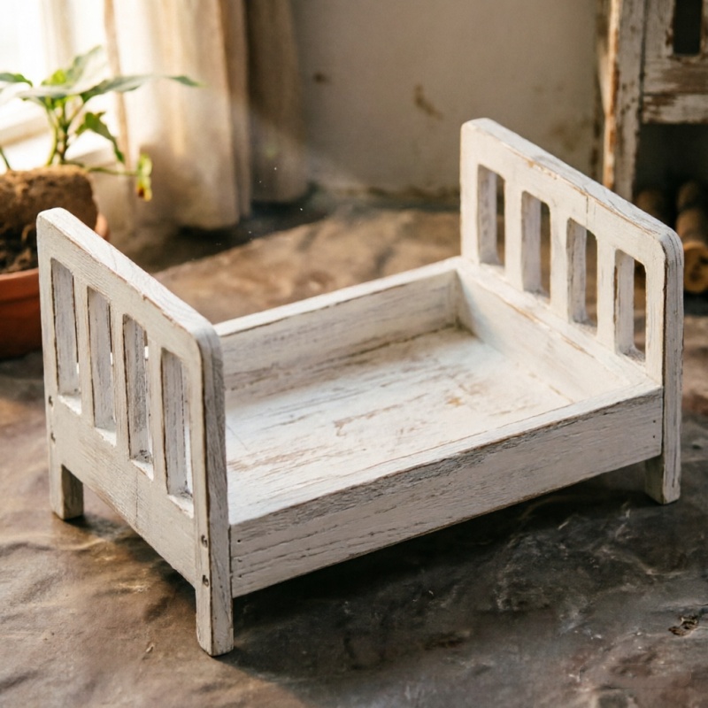 Infant Posing Sofa Retro Wood  - Baby Nursery Bed review and price