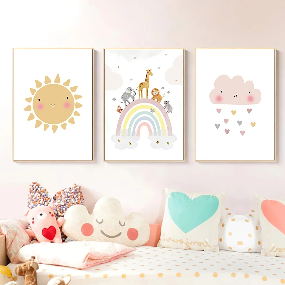 Giraffe Elephant Hot Balloon S - Baby Nursery Wall Decor review and price
