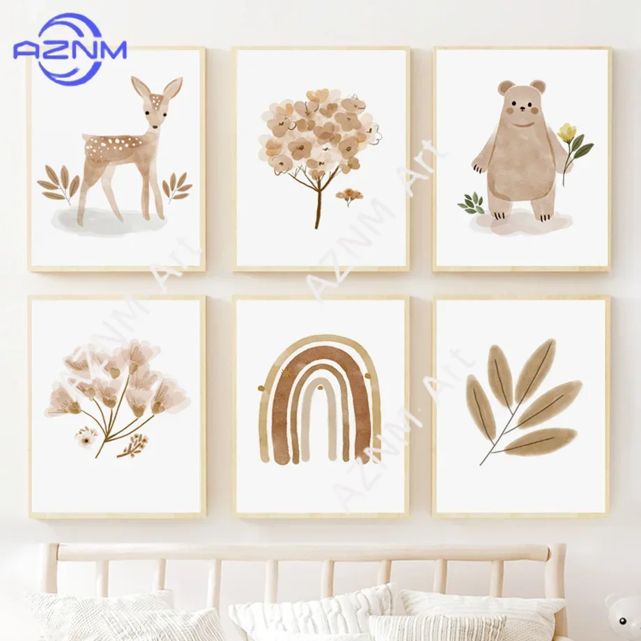 Boho Nursery Wall Art Canvas - - Baby Nursery Neutral review and price
