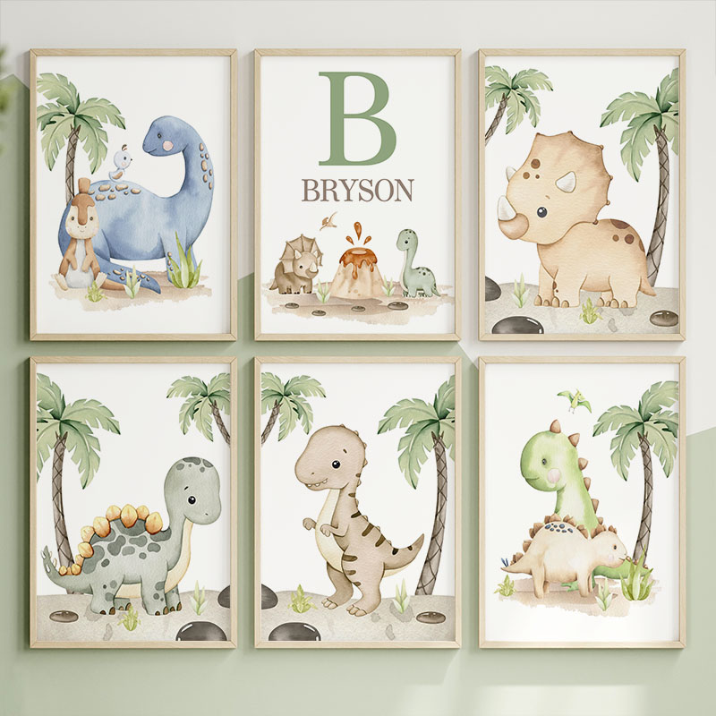 6 types Neutral Dinosaur Canva - Baby Nursery Neutral review and price