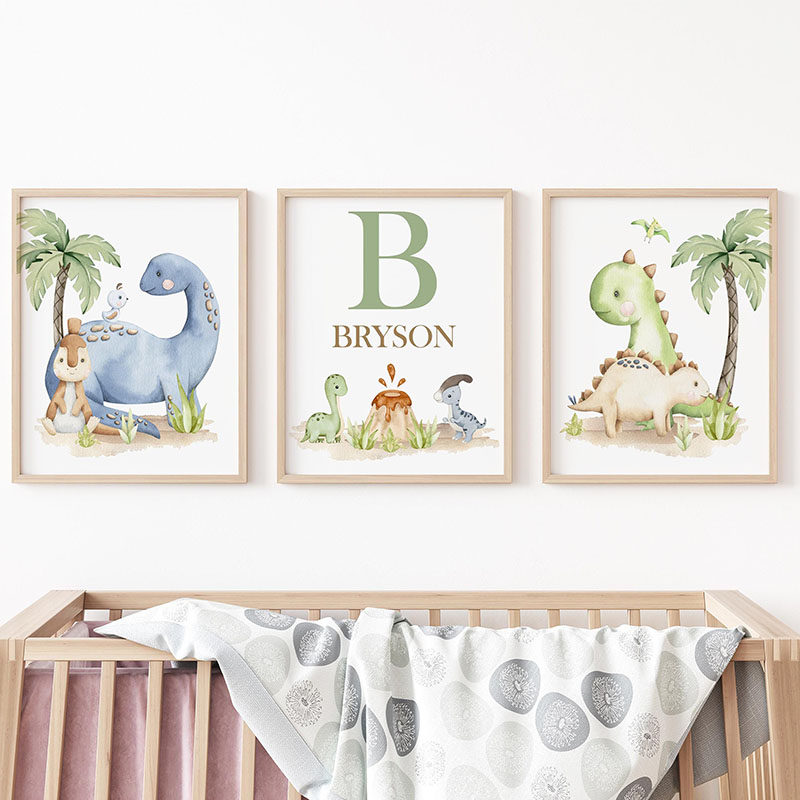 6 types Neutral Dinosaur Canva - Baby Nursery Neutral review and price