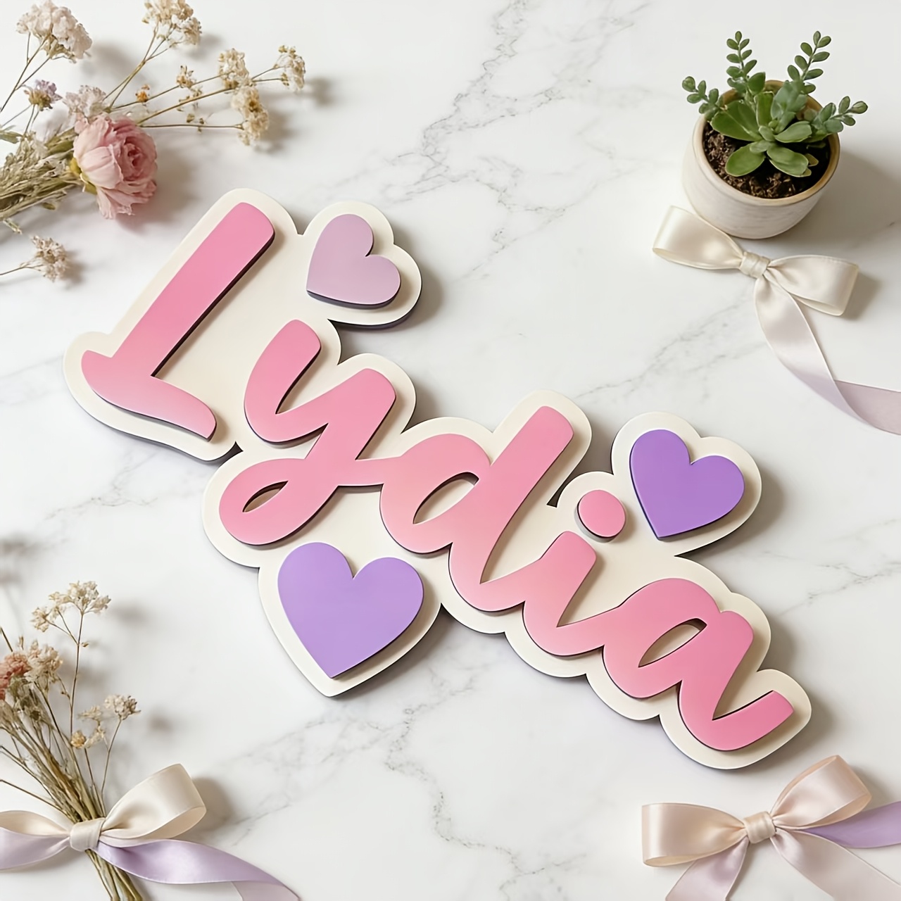Personalized Gradient Heart Na - Baby Nursery Baby review and price