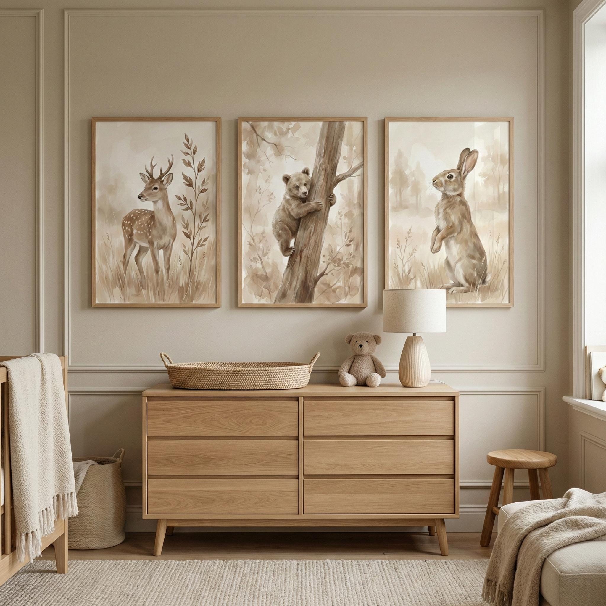 Woodland Animals Print Neutral - Baby Nursery Neutral review and price