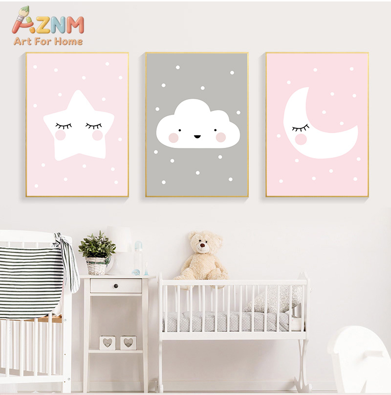 AZNM Cute Cartoon Moon Cloud S - Baby Nursery Neutral review and price