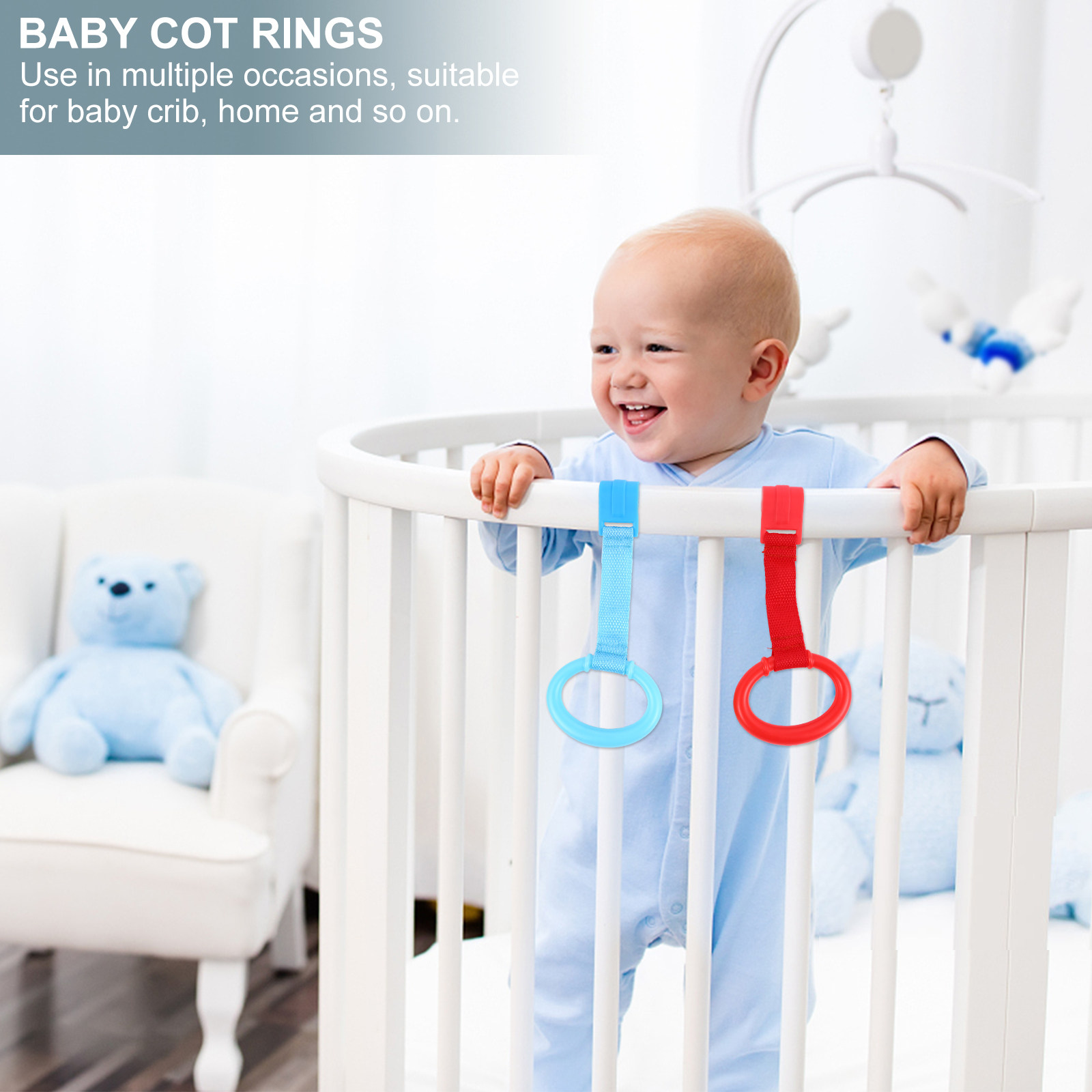 4Pcs Baby Cot Rings Crib Hand  - Baby Nursery Bed review and price