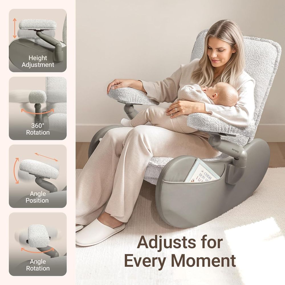 Upholstered Rocking Chair with - Rocking Chair Nursery review and price