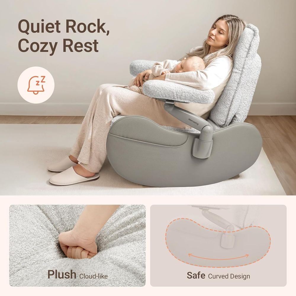 Upholstered Rocking Chair with - Rocking Chair Nursery review and price