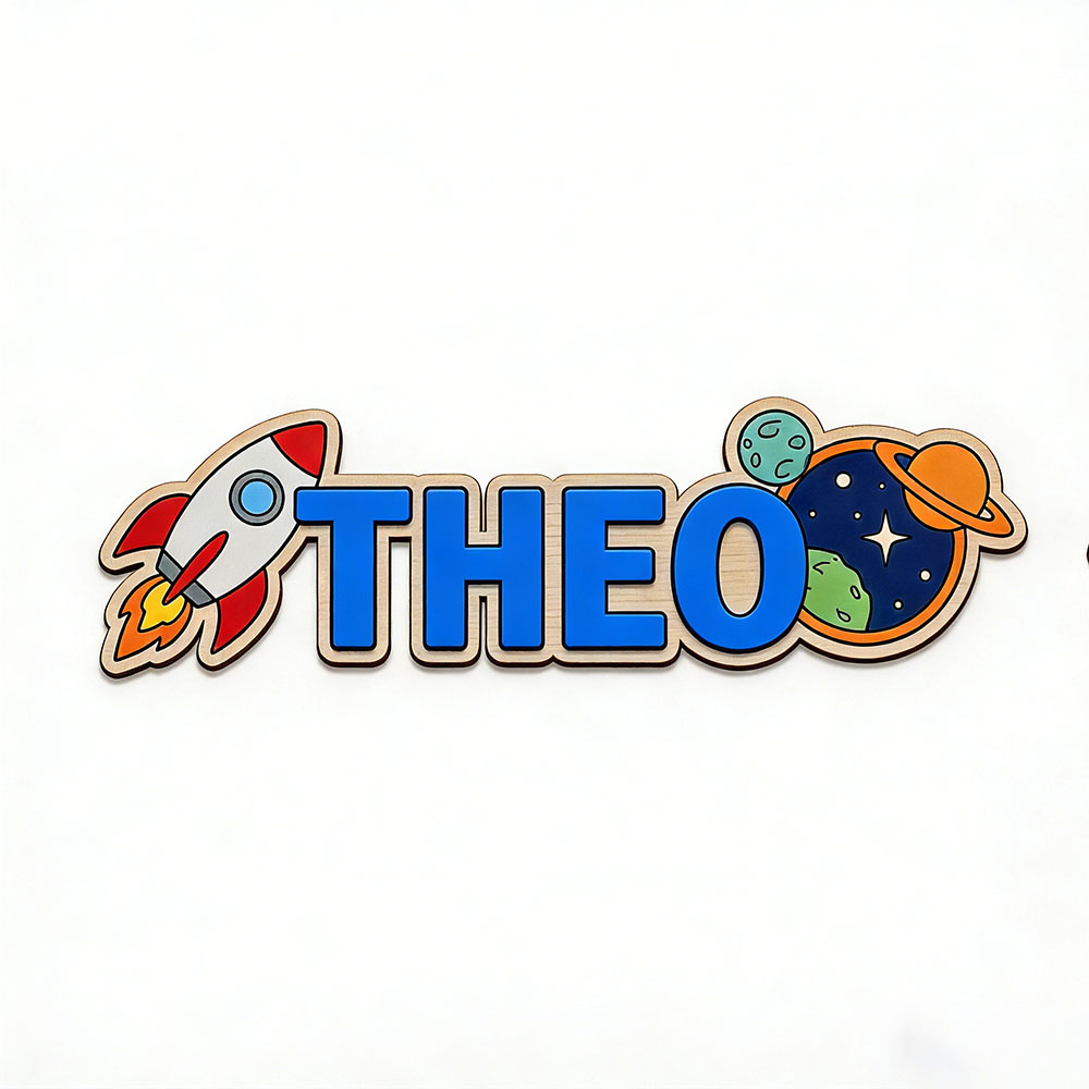 Personalized Space Rocket Name - Baby Nursery Wall Decor review and price