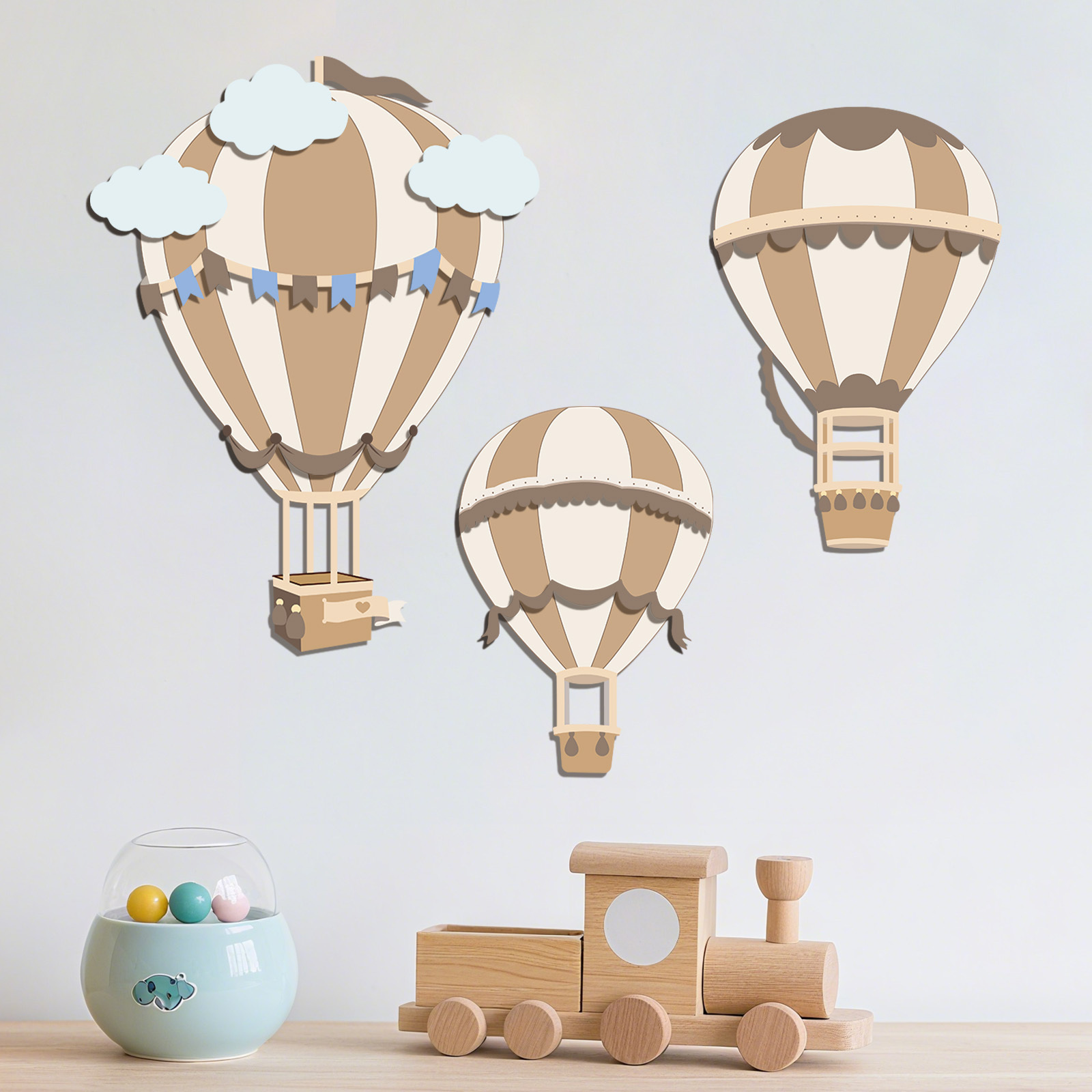 Neutral Hot Air Balloon Wooden - Baby Nursery Neutral review and price